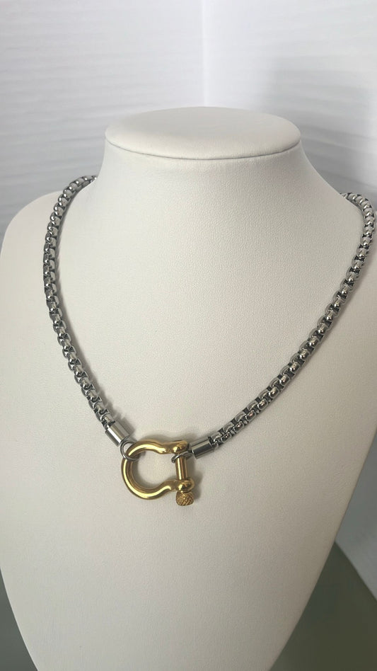 Herradura Plata Con Oro