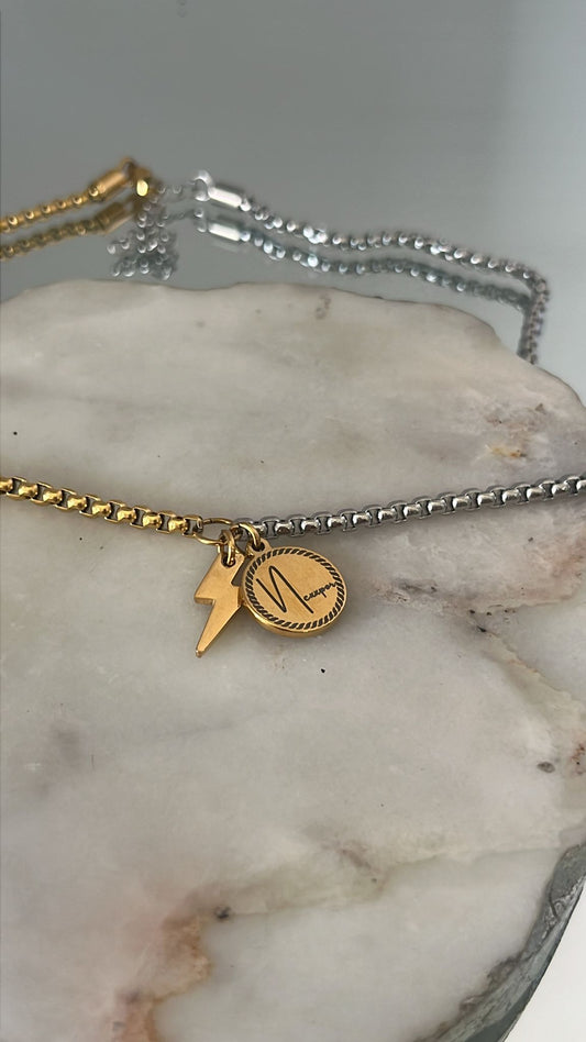 Cadena De Rayo y Logo Dos Tonos